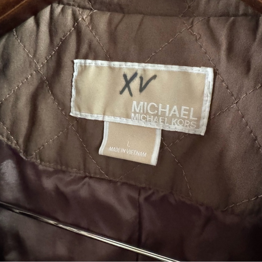 MICHAEL KORS Quilted Jacket Fall Winter Outerwear Coat Snap Close Size Large - Picture 8 of 12